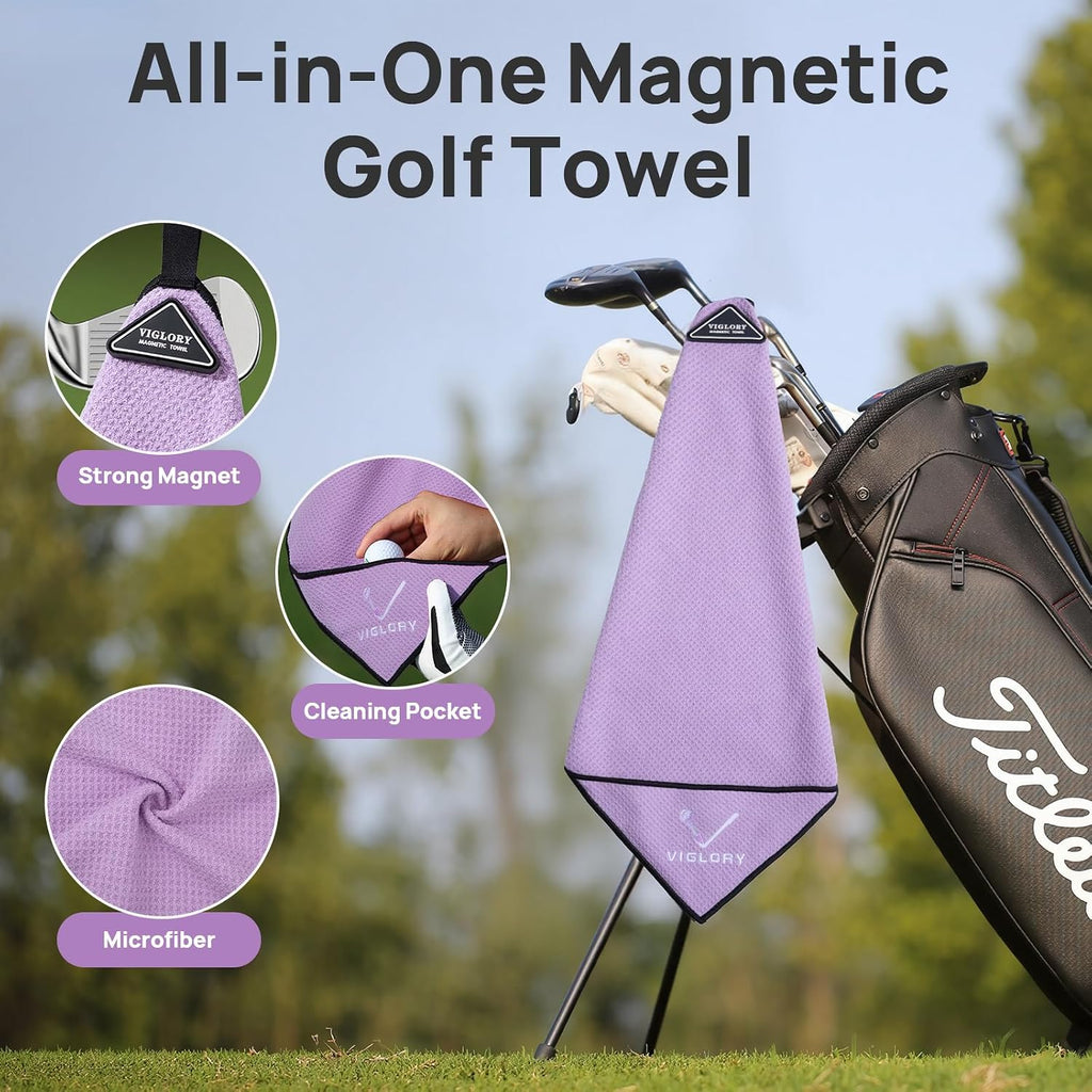 Magnetic Golf Towel – 18" x 18" Microfiber