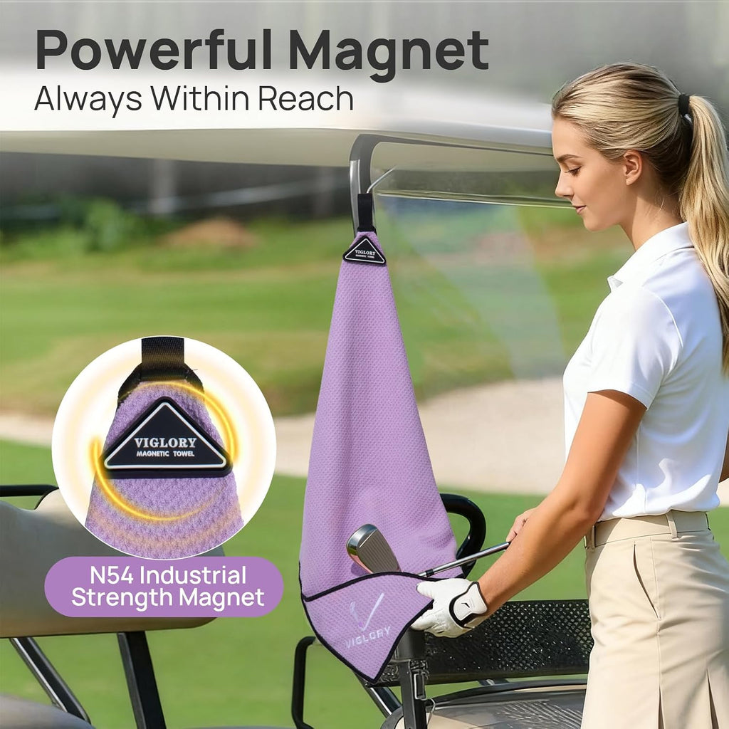 Magnetic Golf Towel – 18" x 18" Microfiber