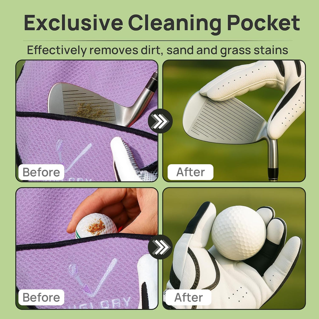 Magnetic Golf Towel – 18" x 18" Microfiber