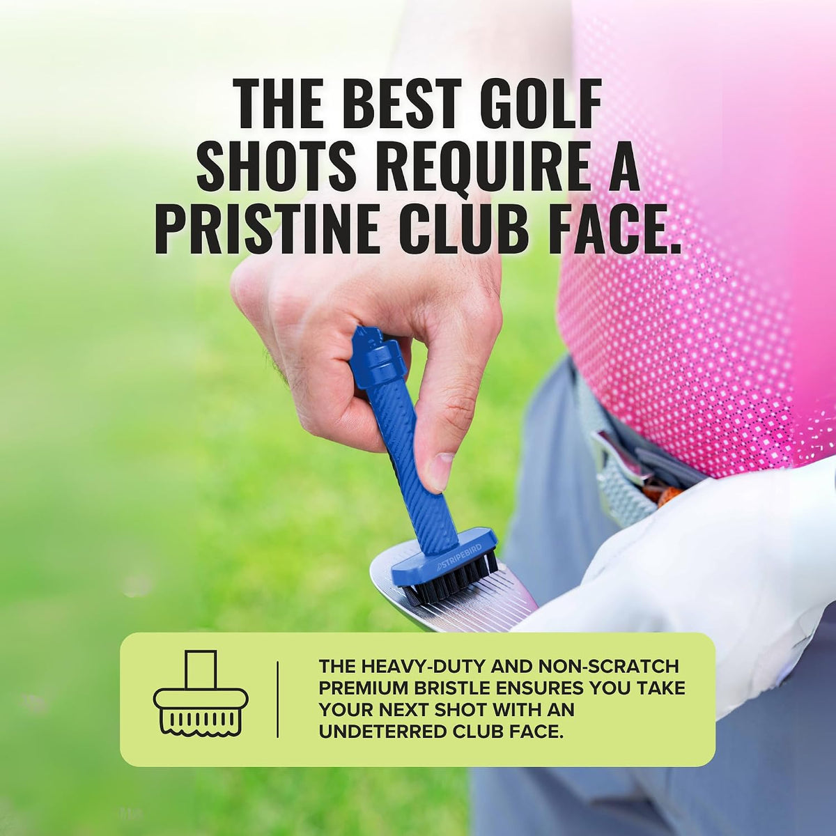 Magnetic Golf Club Brush – Detachable