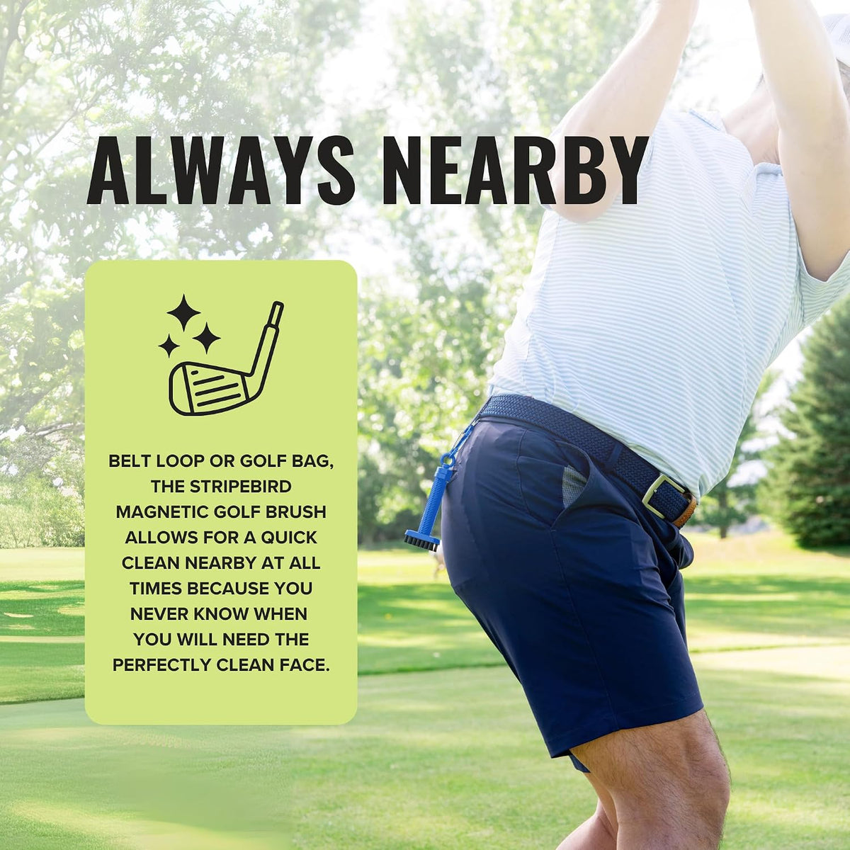 Magnetic Golf Club Brush – Detachable