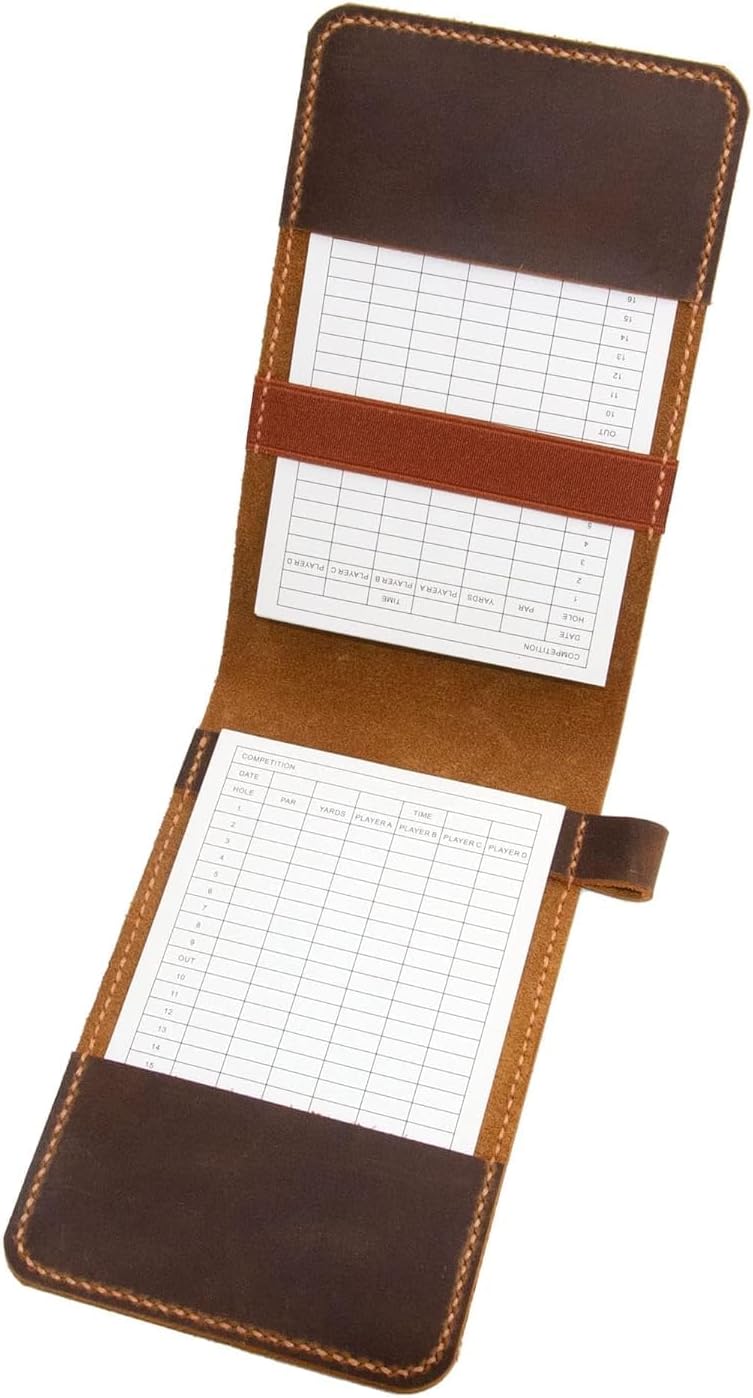Golf Scorecard Holder – Leather Hand-Stitched