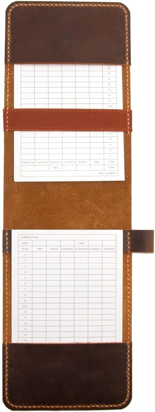 Golf Scorecard Holder – Leather Hand-Stitched