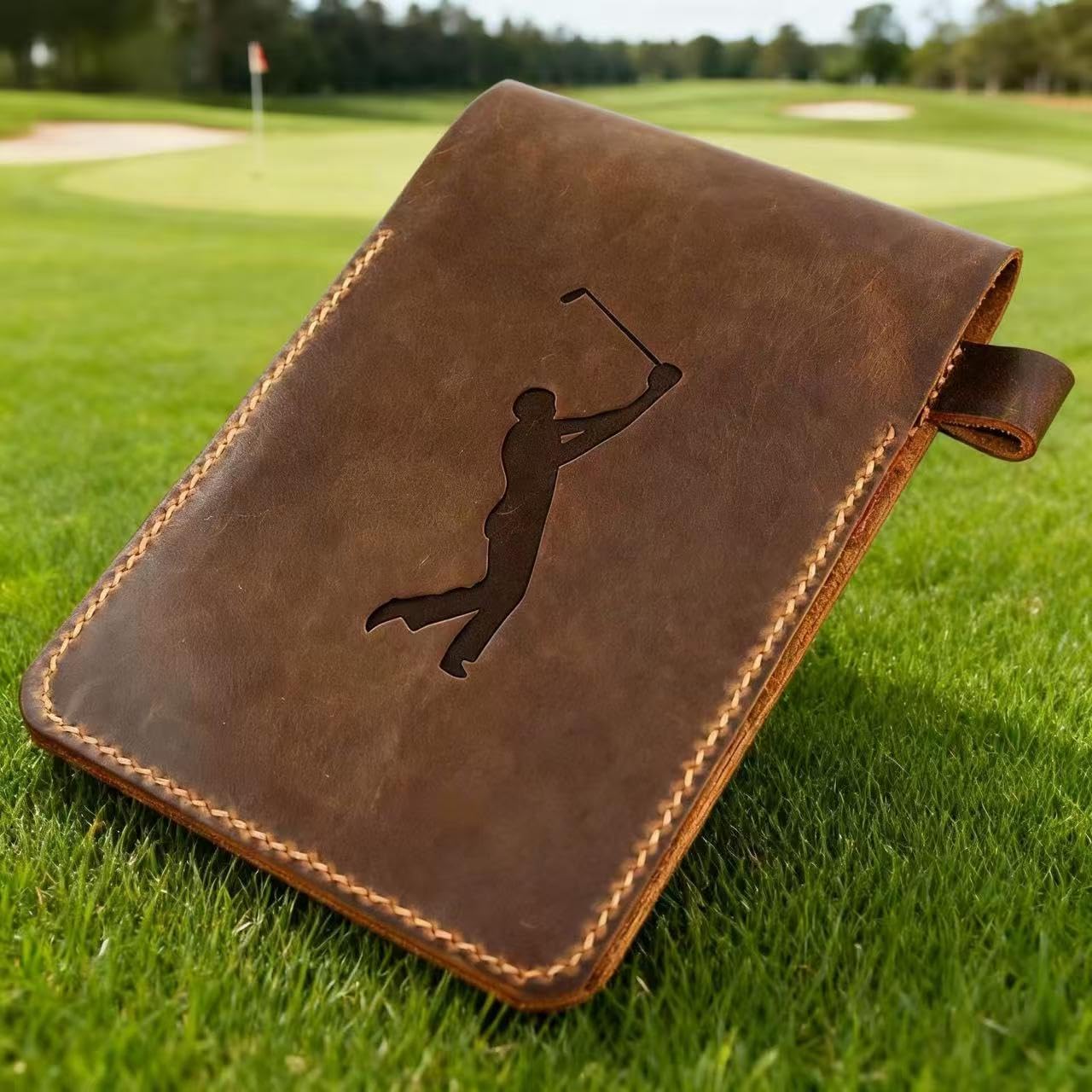 Golf Scorecard Holder – Leather Hand-Stitched
