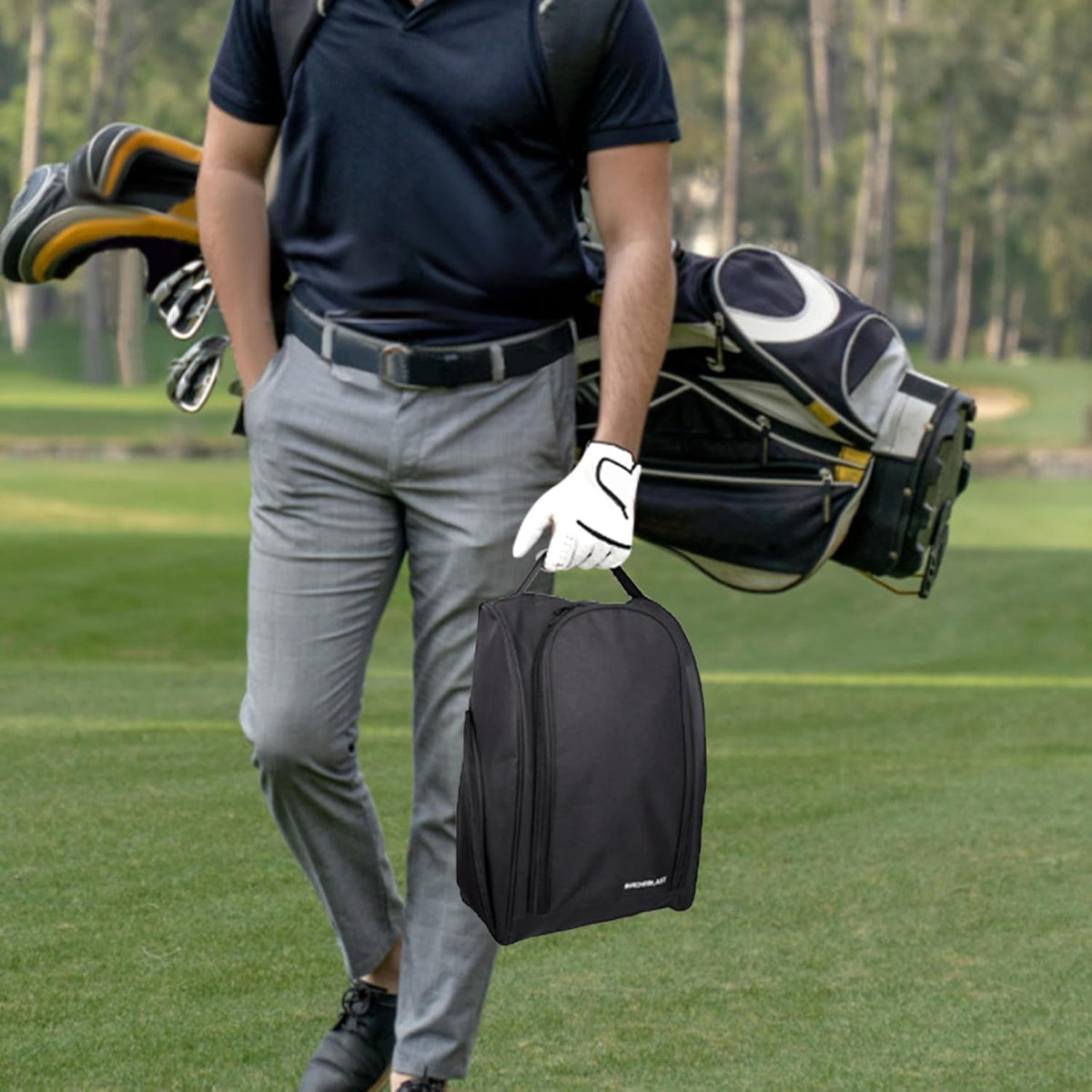 Golf Shoe Bag – Padded with Accessory Pocket