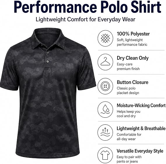 PGA TOUR Men's Polo Shirt – Short Sleeve