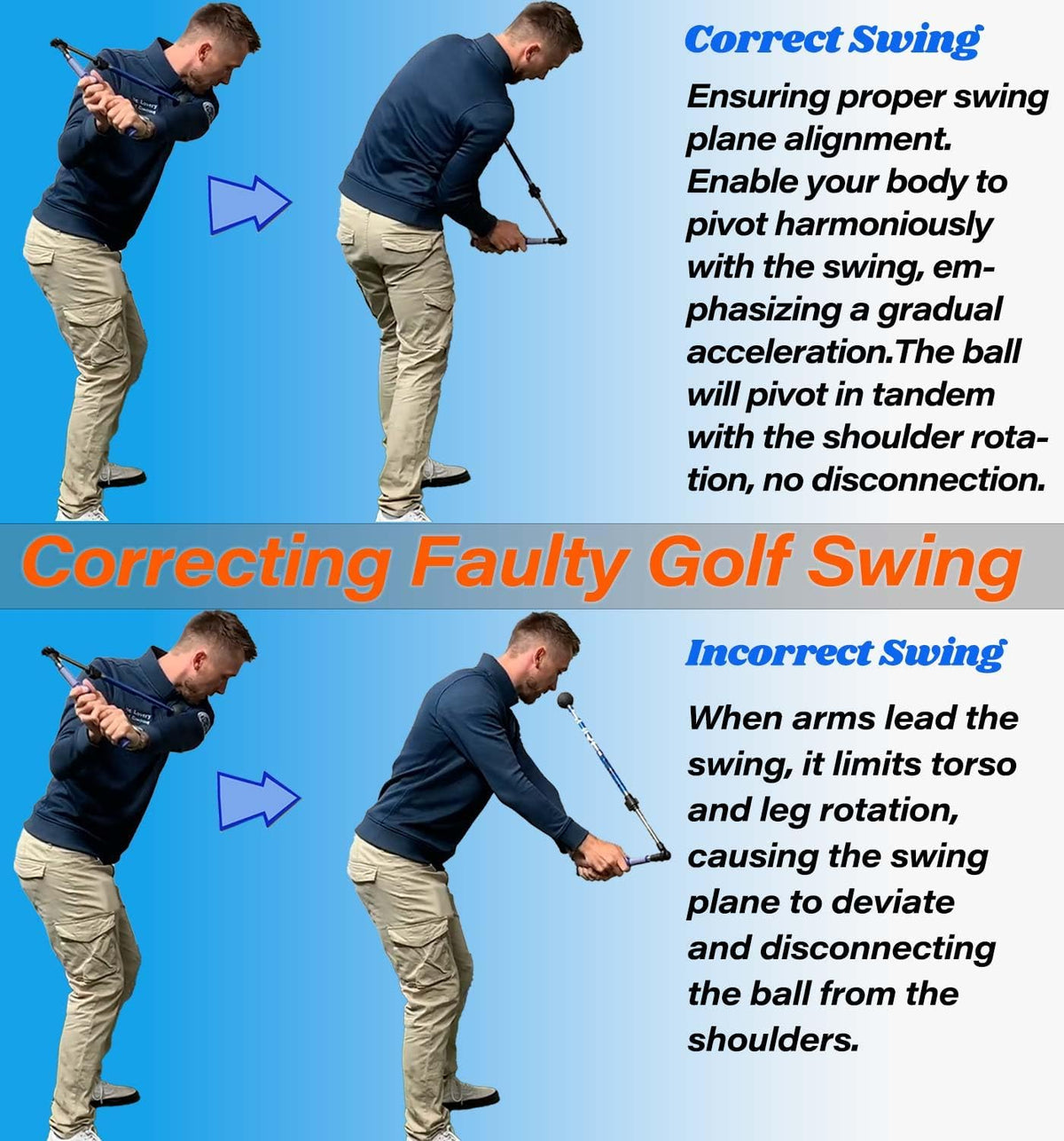 Golf Swing Trainer Aid – Portable