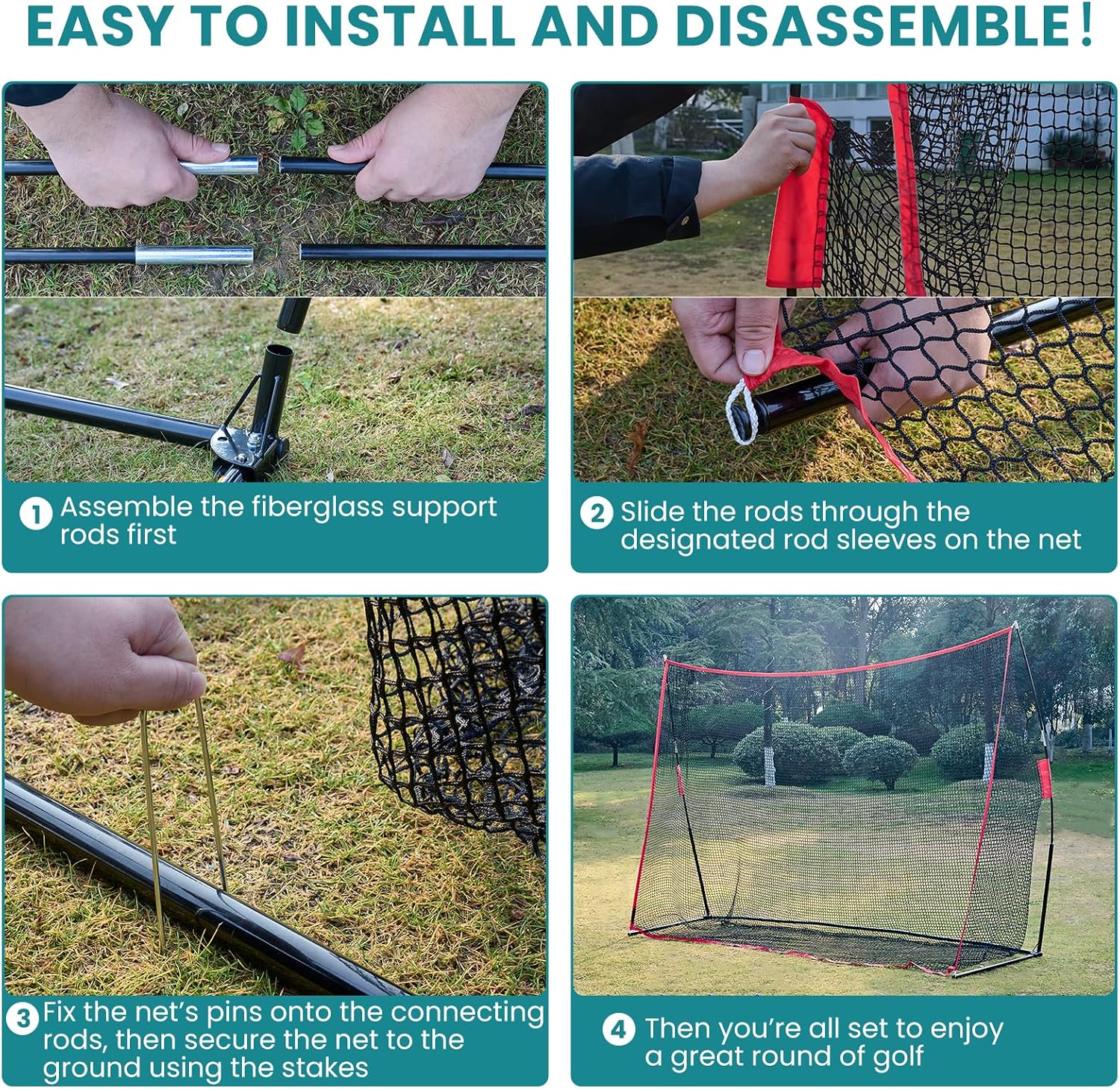 OLIXIS Golf Net – 10 x 7 ft