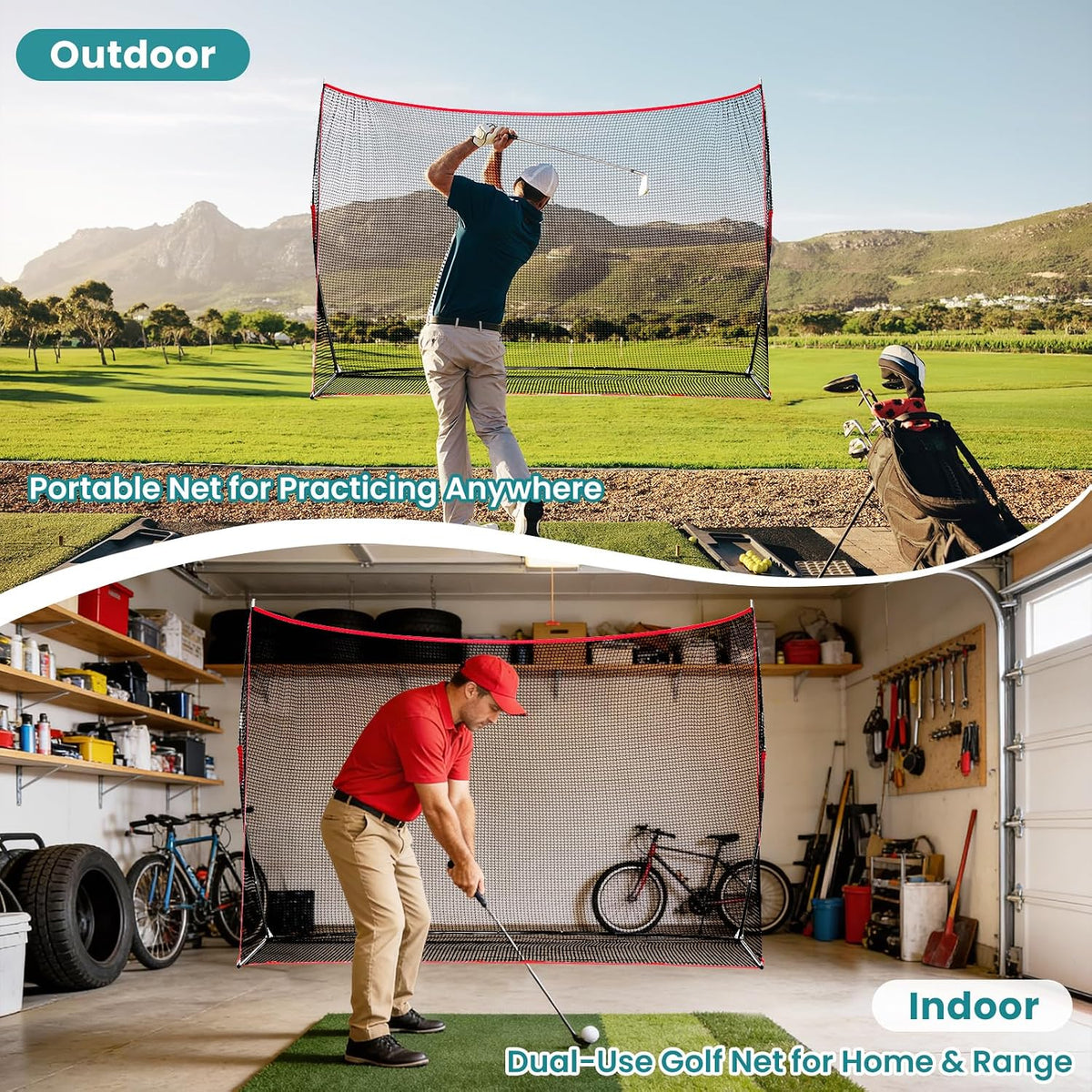 OLIXIS Golf Net – 10 x 7 ft