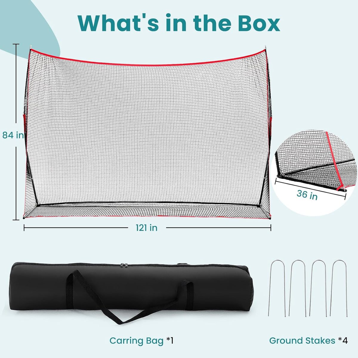 OLIXIS Golf Net – 10 x 7 ft